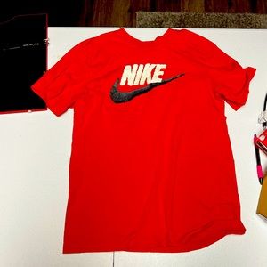Red Nike t-shirt